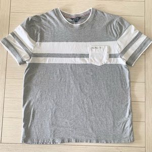 Ben Sherman Pocket Tee Men’s Large Grey White - Summer Collection